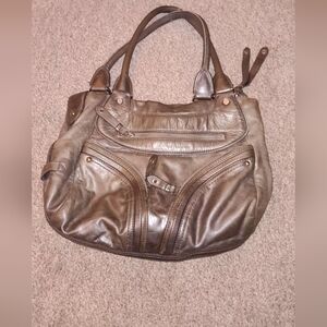 Elegant Brown Leather Shoulder Bag